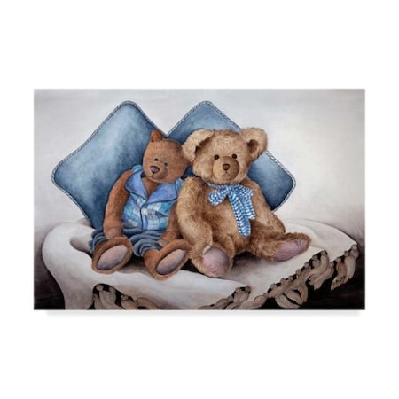 Carol J Rupp 'Blue Bears' Canvas Art,16x24